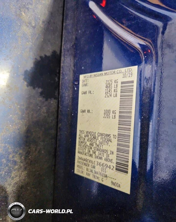 2020 Nissan Maxima Sv VIN:1N4AA6CVXLC366942 - 13