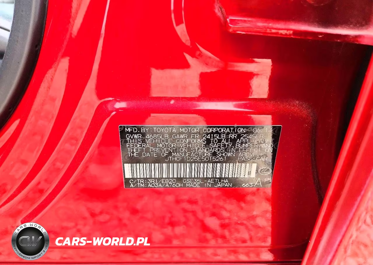 2014 Lexus Is 250 VIN:JTHCF1D25E5015261 - 12
