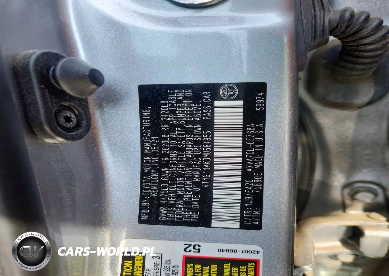 2021 Toyota Camry Se VIN:4T1G11AK3MU584955 - 12