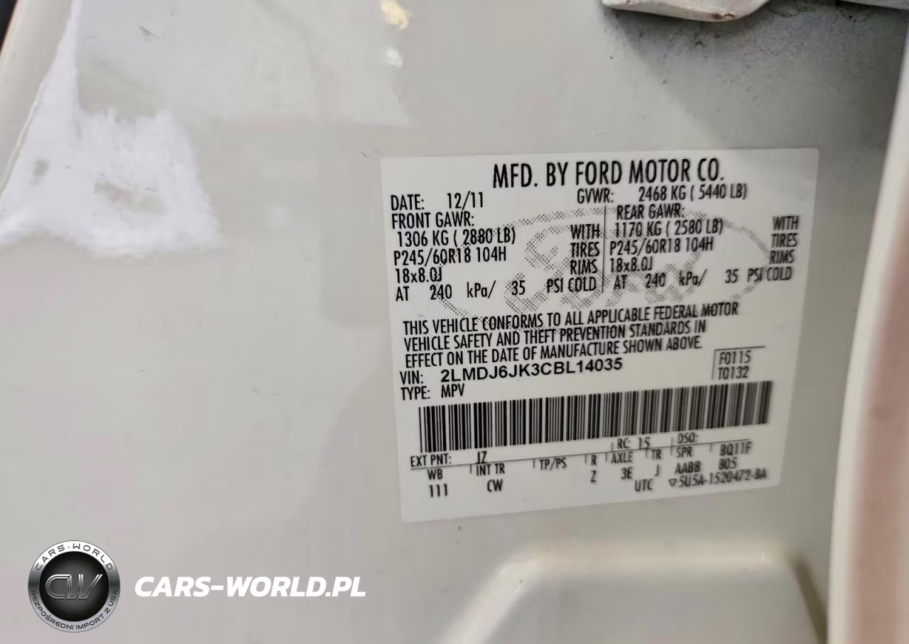 2012 Lincoln Mkx VIN:2LMDJ6JK3CBL14035 - 13
