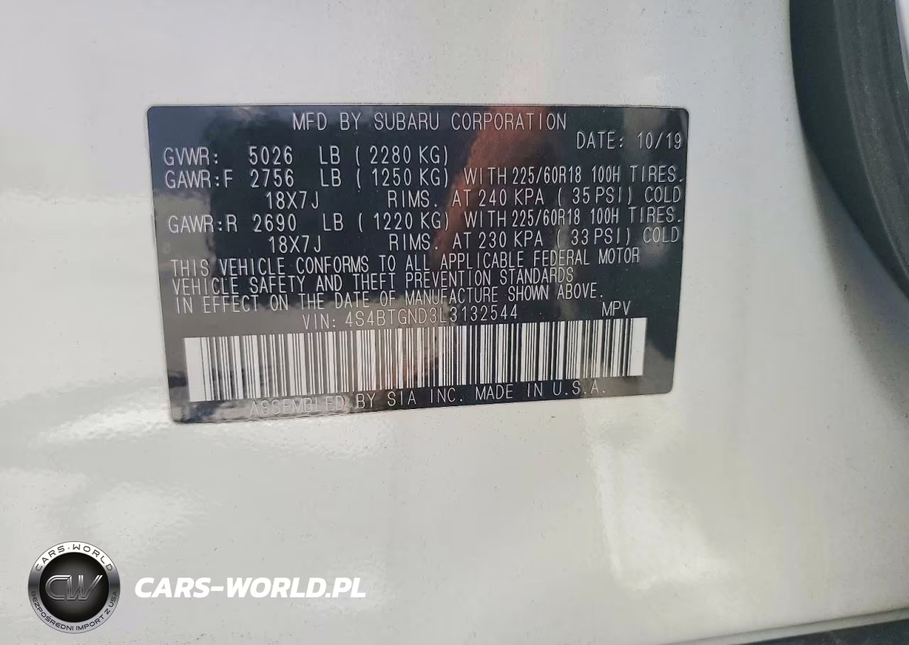 2020 Subaru Outback Limited Xt VIN:4S4BTGND3L3132544 - 14