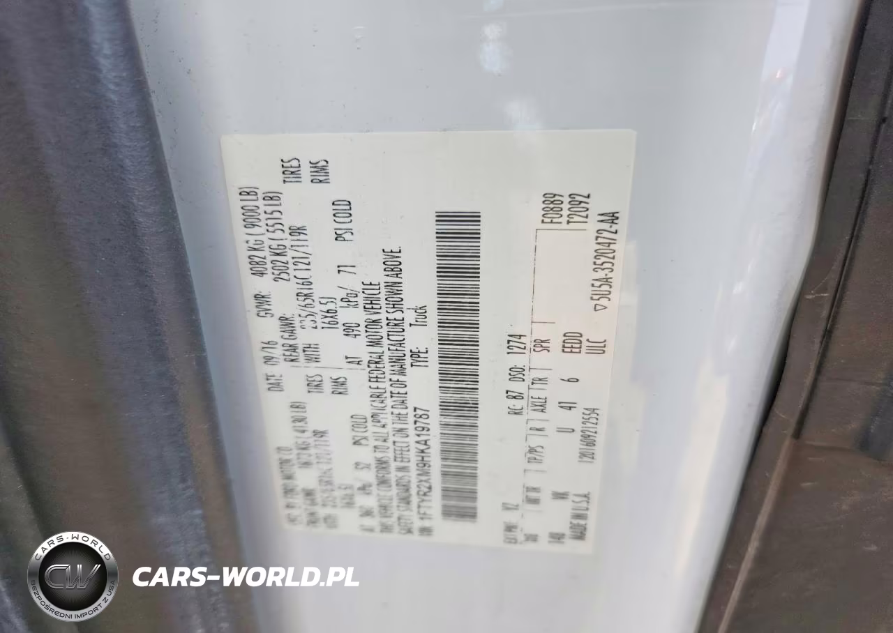 2017 Ford Transit T-250 VIN:1FTYR2XM9HKA19787 - 12