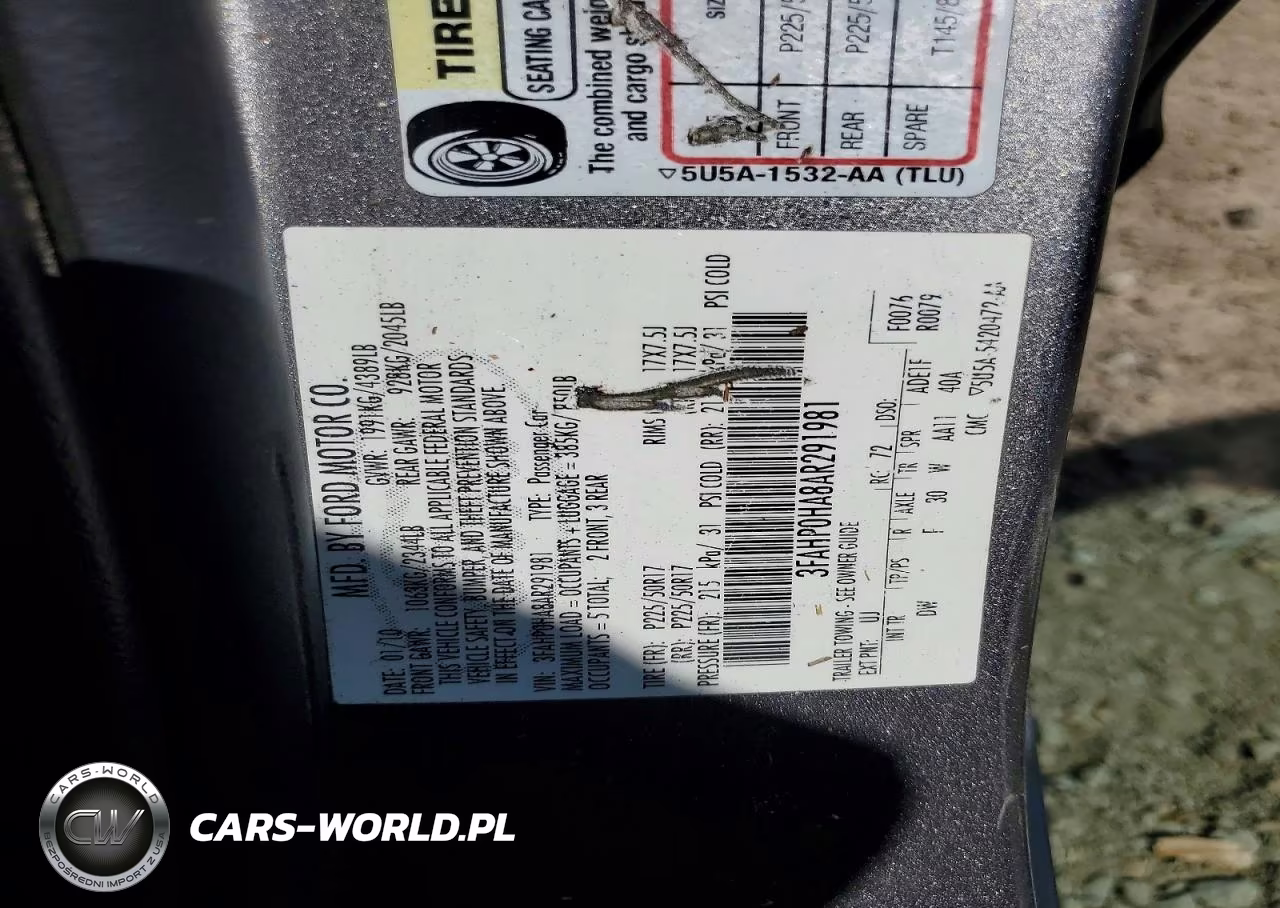 2010 Ford Fusion Se VIN:3FAHP0HA8AR291981 - 13