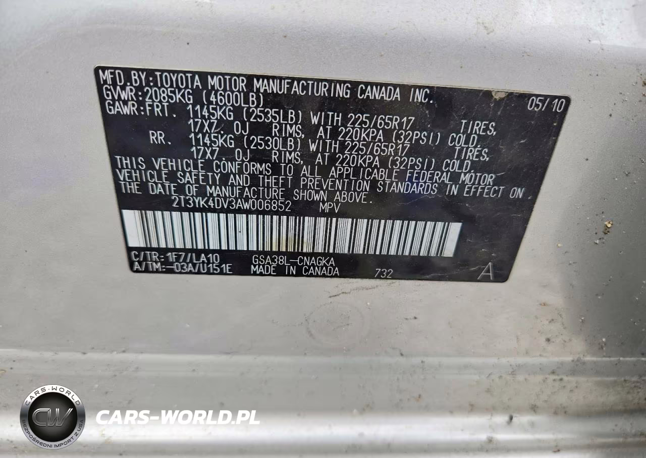 2010 Toyota Rav4 Limited VIN:2T3YK4DV3AW006852 - 14