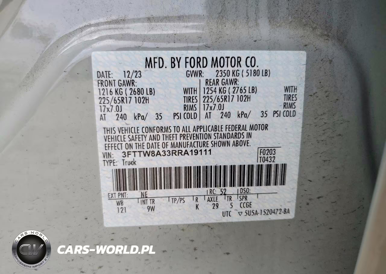 2024 Ford Maverick Xl VIN:3FTTW8A33RRA19111 - 12