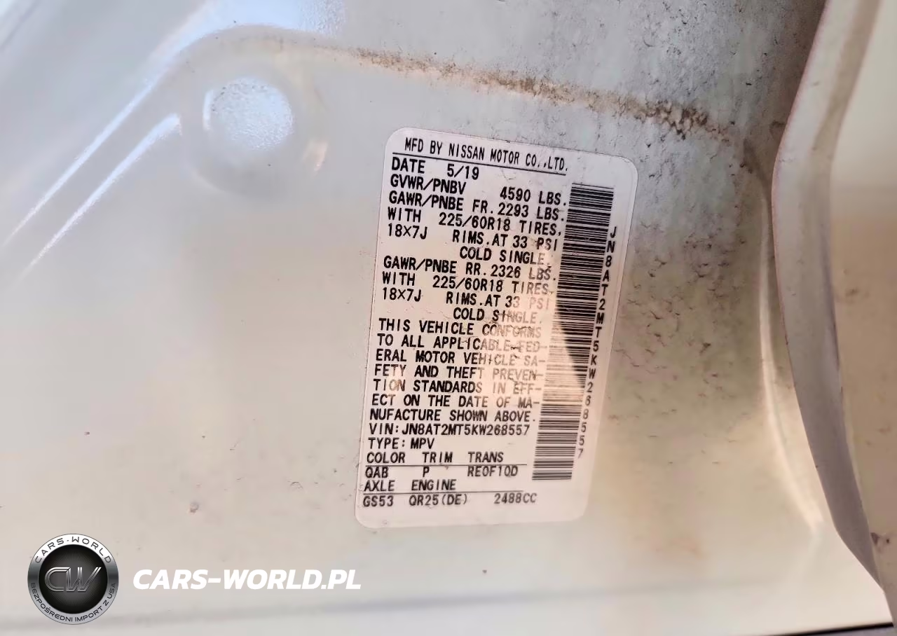 2019 Nissan Rogue Sv VIN:JN8AT2MT5KW268557 - 13