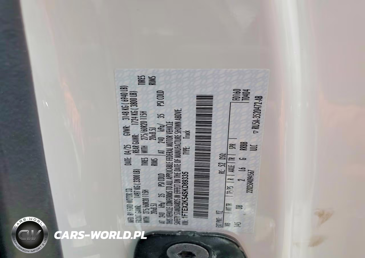 2025 Ford F150 Stx VIN:1FTEX2K54SKD89335 - 12