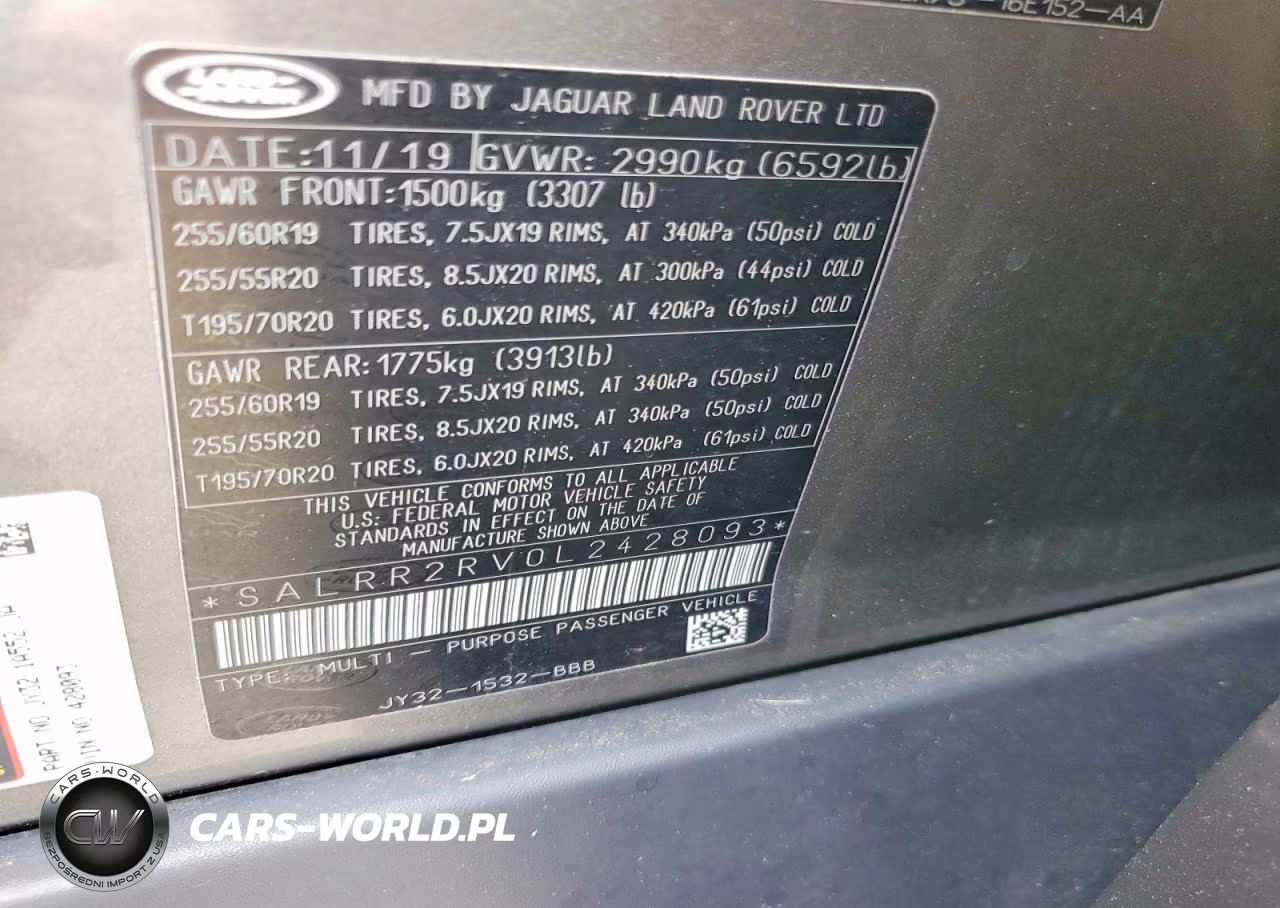 2020 Land Rover Discovery Hse VIN:SALRR2RV0L2428093 - 12