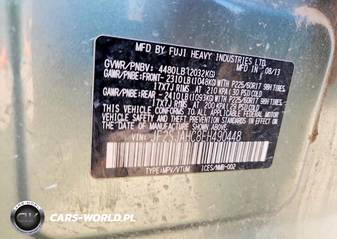 2014 Subaru Forester 2.5I Limited VIN:JF2SJAHC8EH490448 - 13