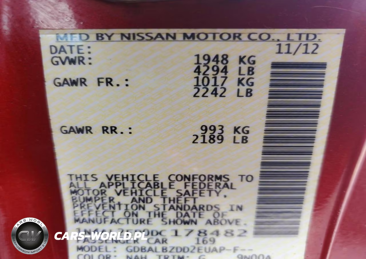 2013 Nissan Altima VIN:1N4AL2EP0DC178482 - 12