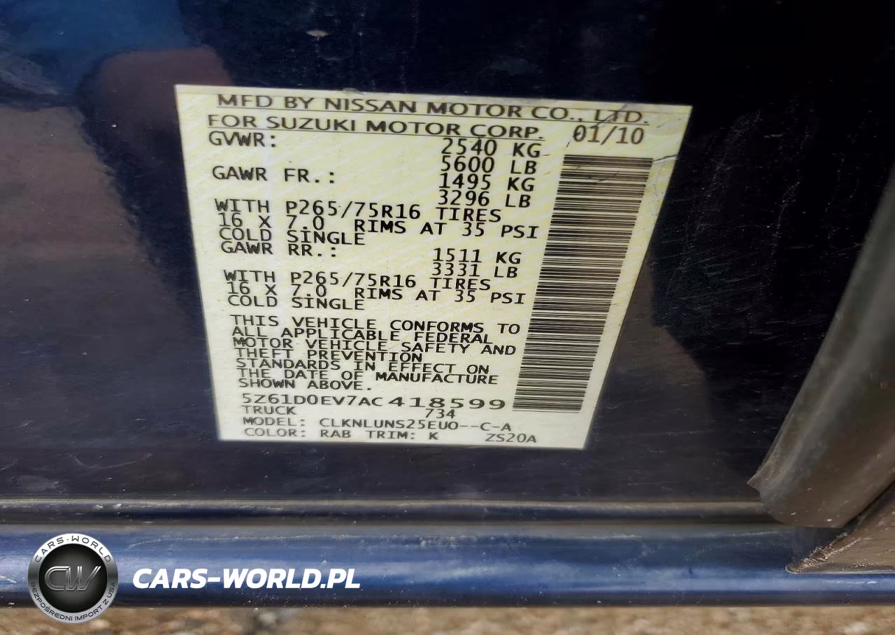 2010 Suzuki Equator Rmz-4 VIN:5Z61D0EV7AC418599 - 12