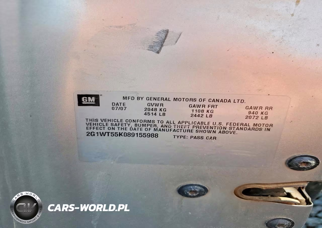 2008 Chevrolet Impala Lt VIN:2G1WT55K089155988 - 12