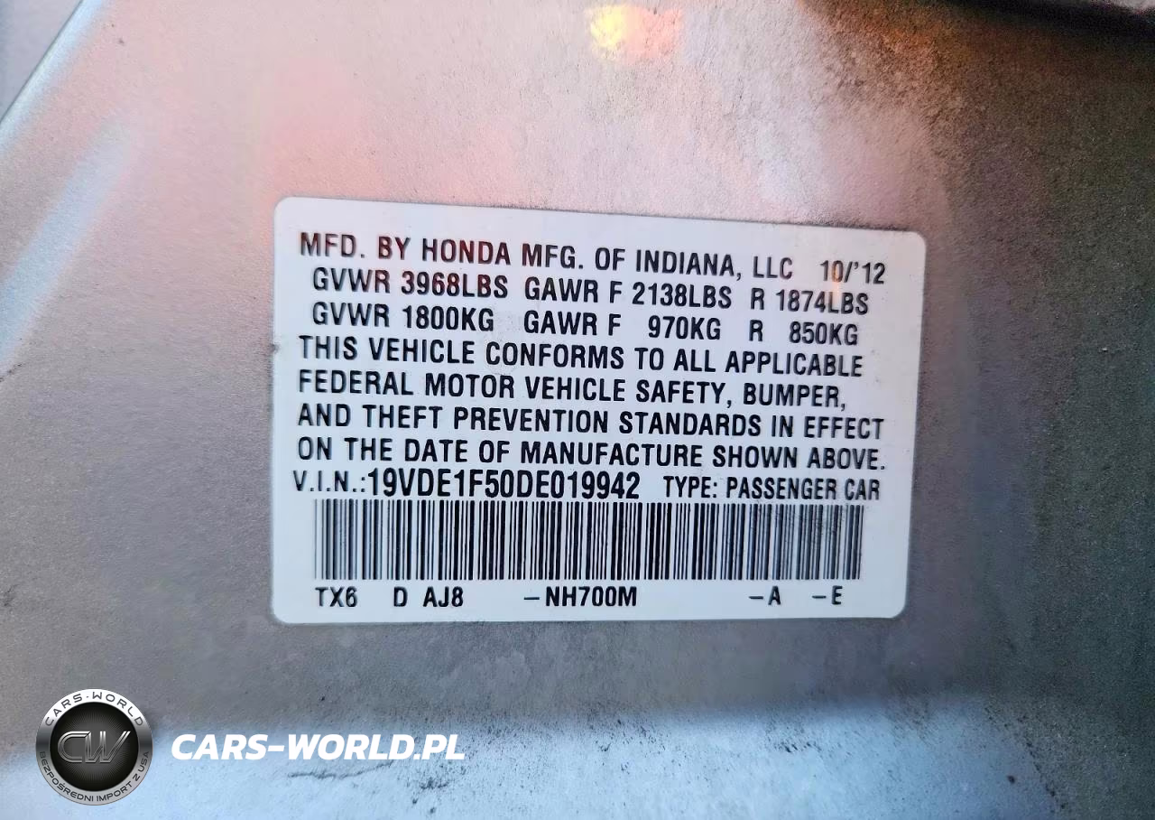 2013 Acura Ilx 20 Premium VIN:19VDE1F50DE019942 - 12