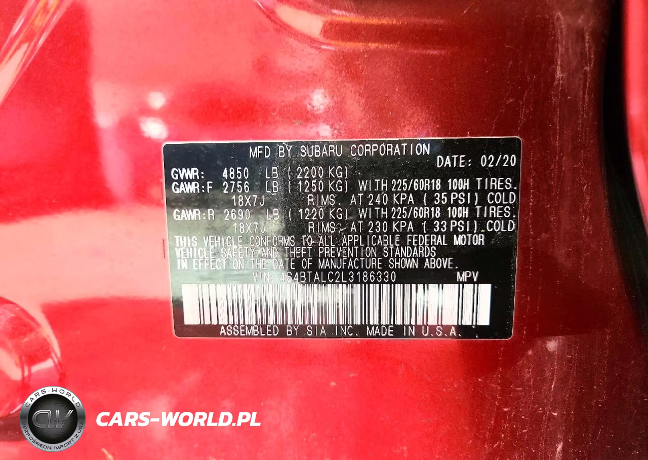 2020 Subaru Outback Limited VIN:4S4BTALC2L3186330 - 13