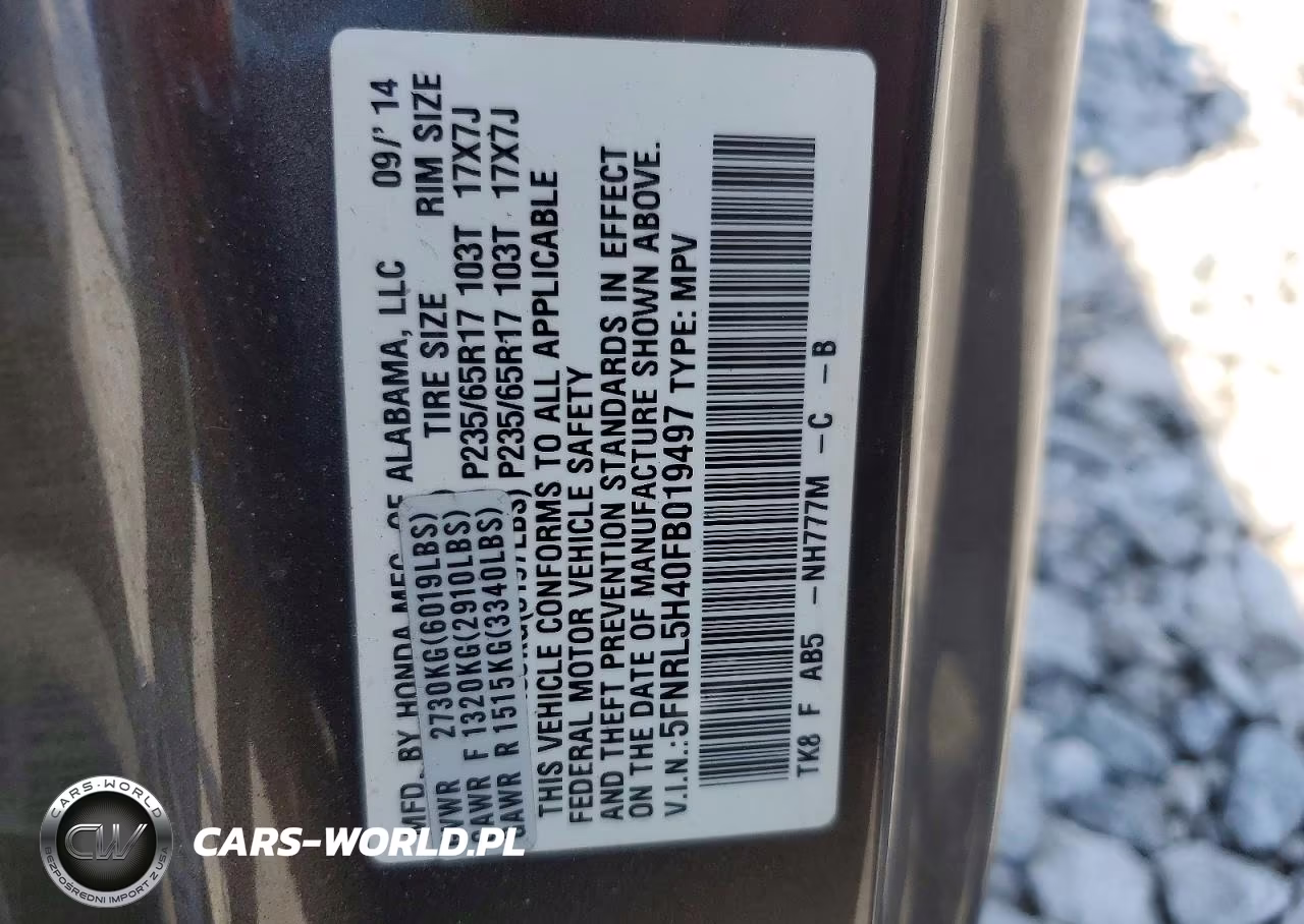 2015 Honda Odyssey Ex VIN:5FNRL5H40FB019497 - 14