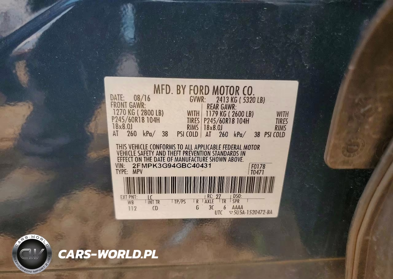 2016 Ford Edge Se VIN:2FMPK3G94GBC40431 - 13