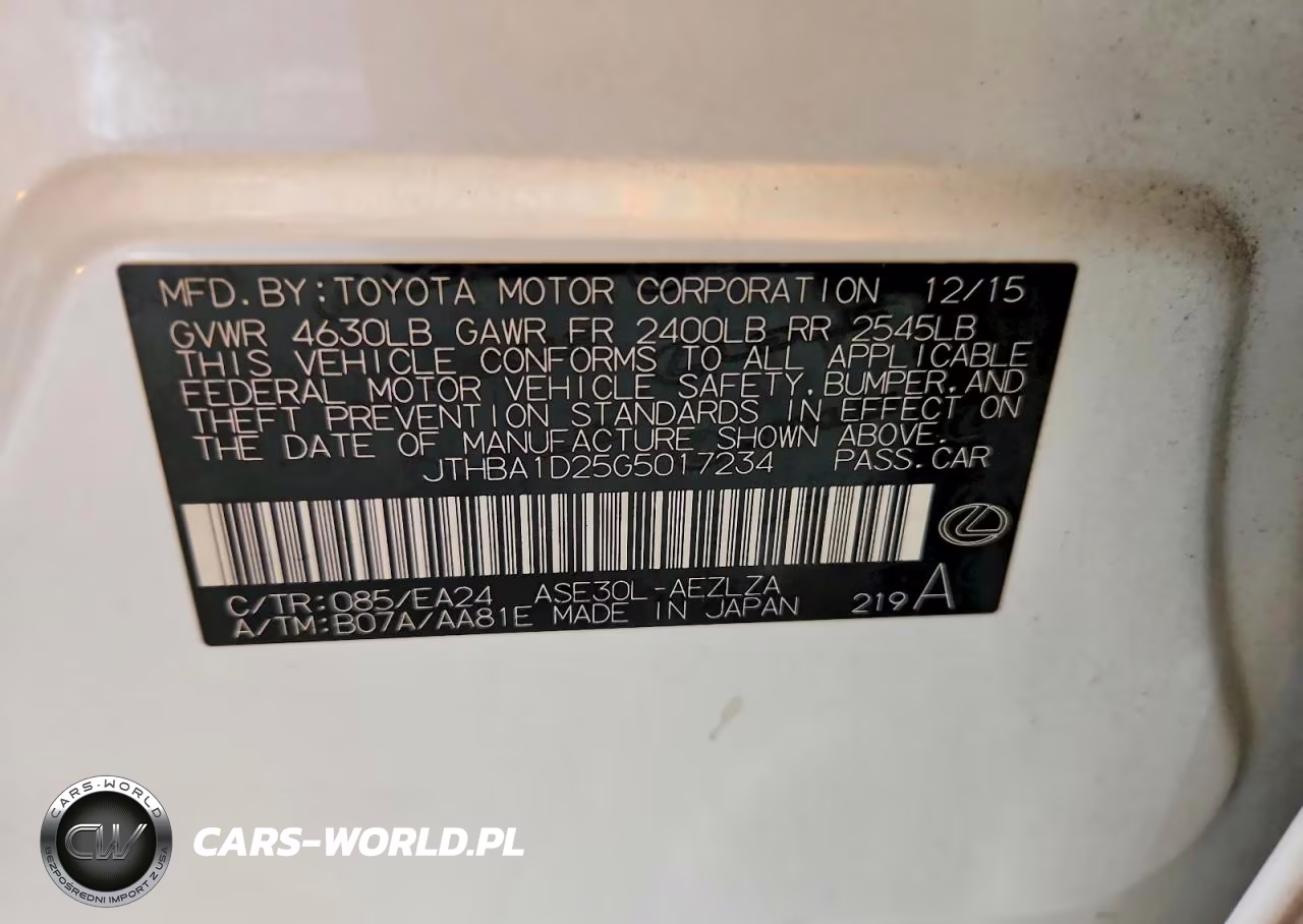 2016 Lexus Is 200T VIN:JTHBA1D25G5017234 - 12