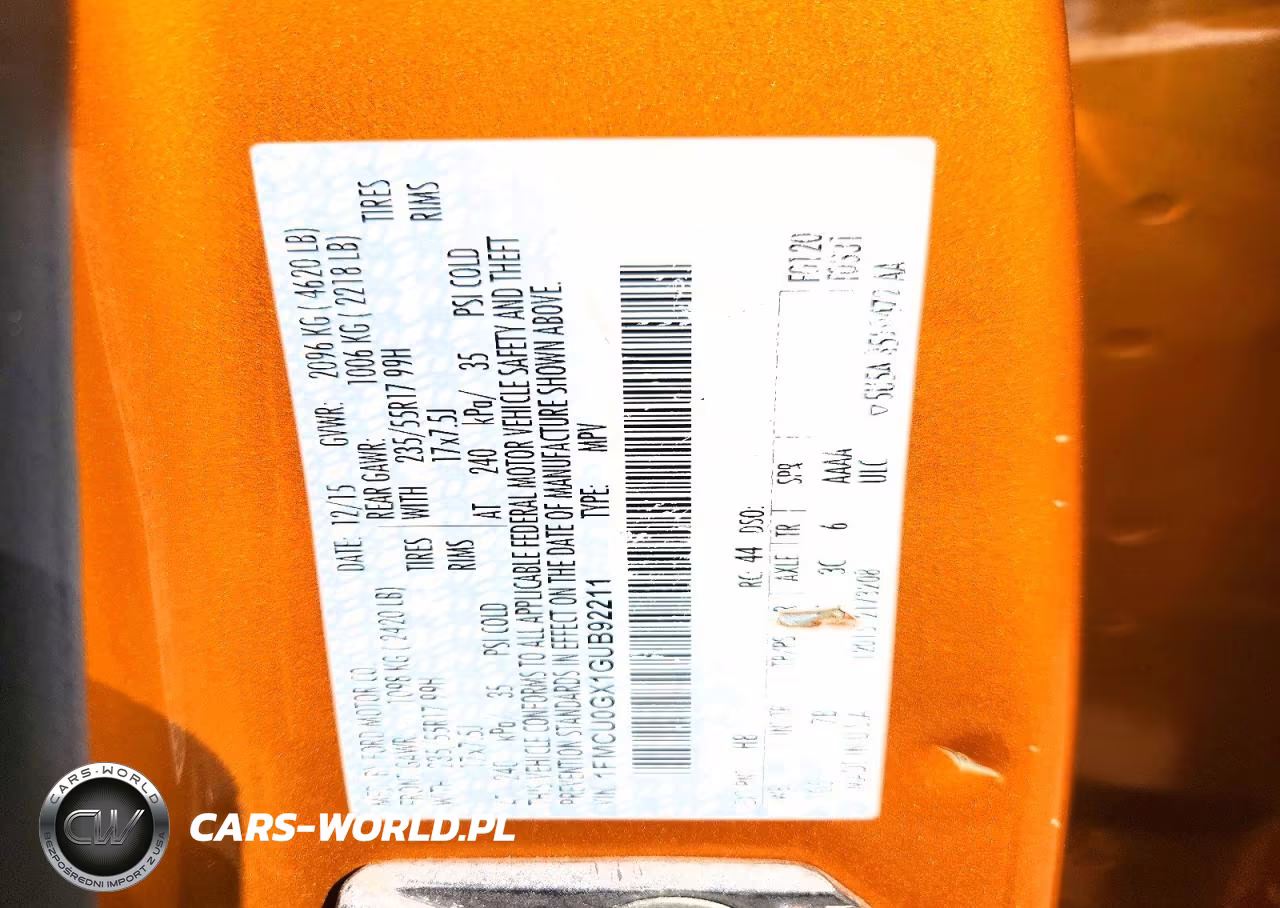 2016 Ford Escape Se VIN:1FMCU0GX1GUB92211 - 13