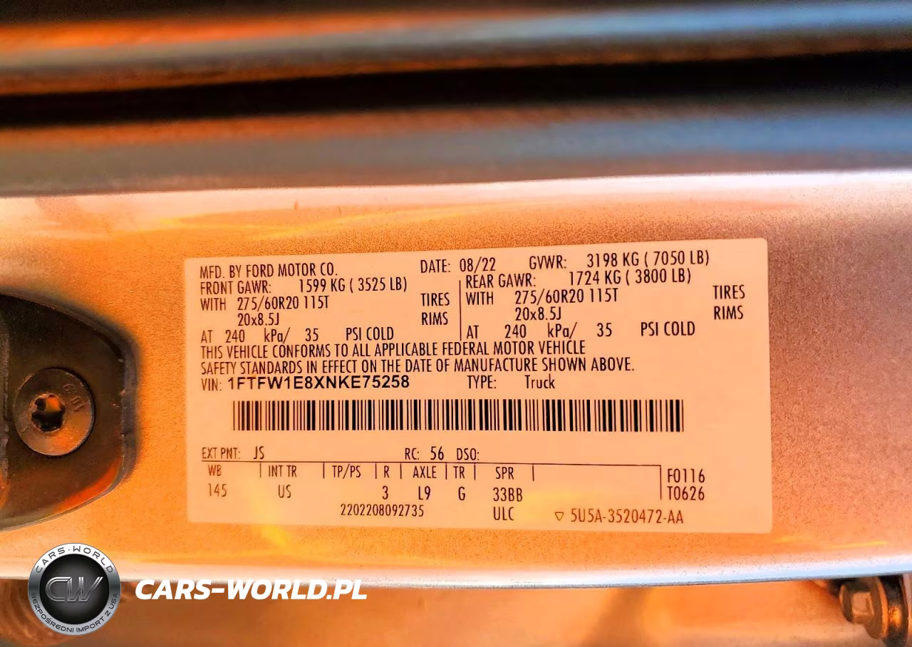 2022 Ford F150 Supercrew VIN:1FTFW1E8XNKE75258 - 12