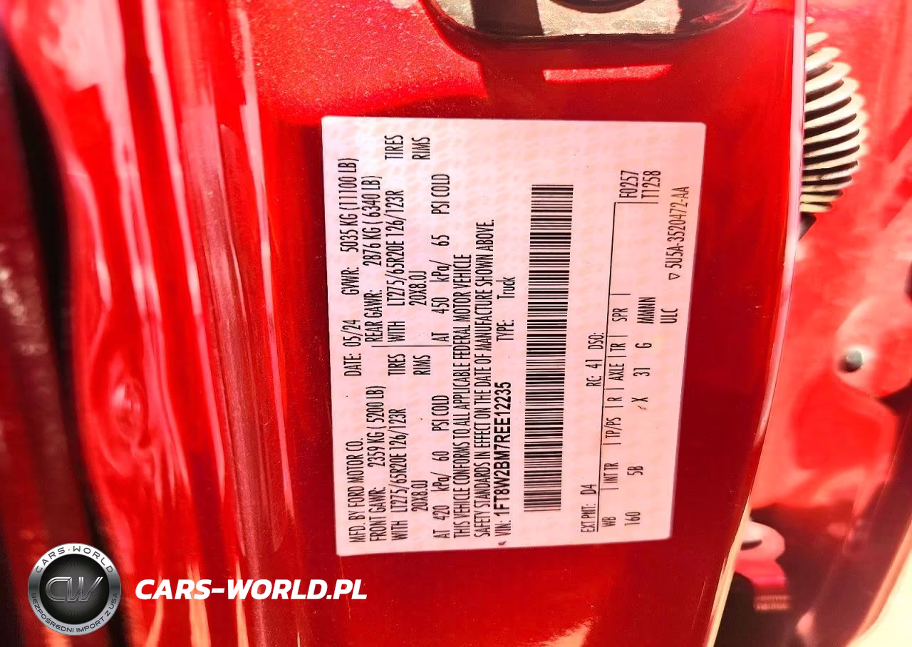 2024 Ford F250 Super Duty VIN:1FT8W2BM7REE12235 - 12