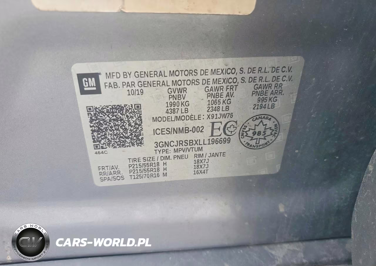 2020 Chevrolet Trax Premier VIN:3GNCJRSBXLL196699 - 13