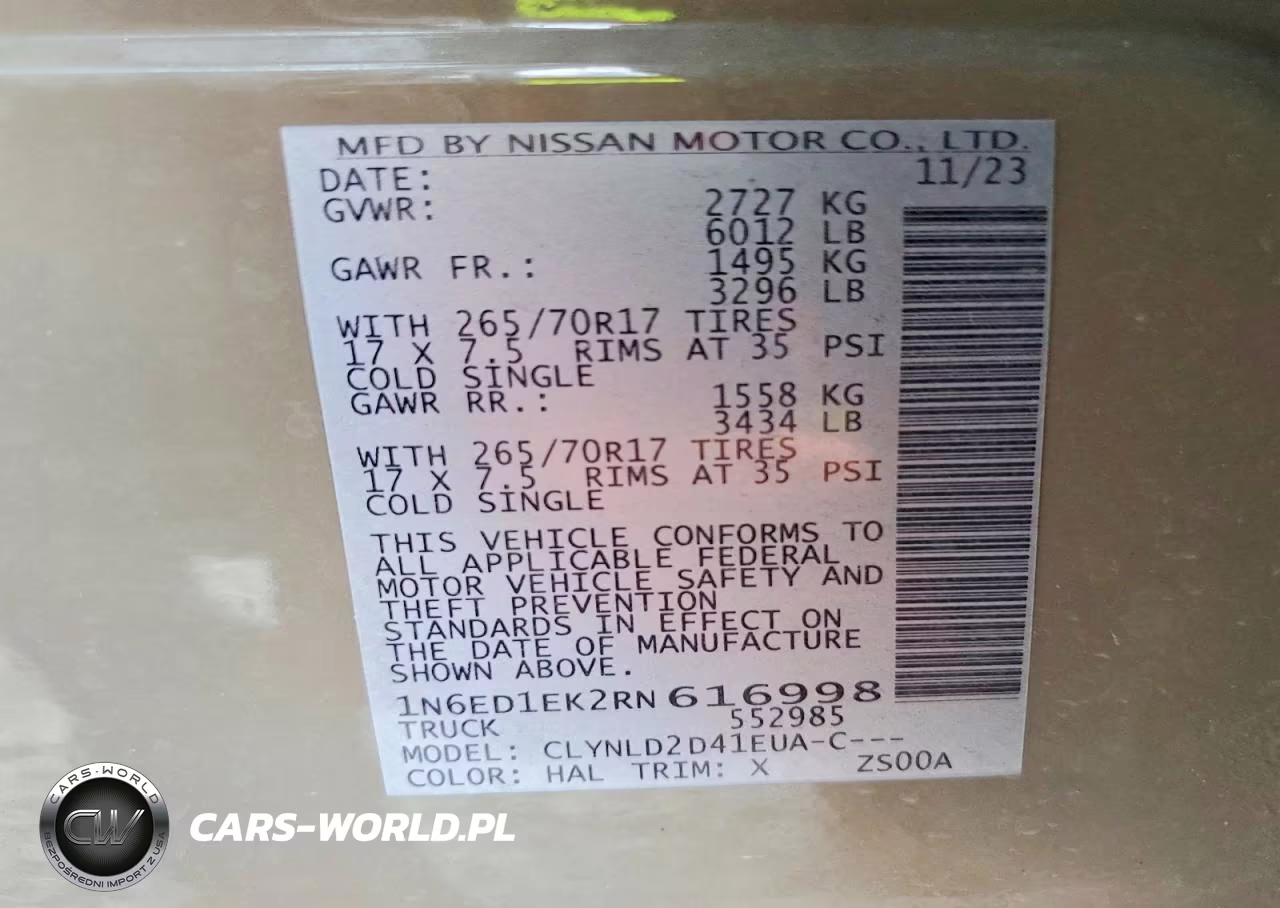 2024 Nissan Frontier Pro-4X VIN:1N6ED1EK2RN616998 - 12