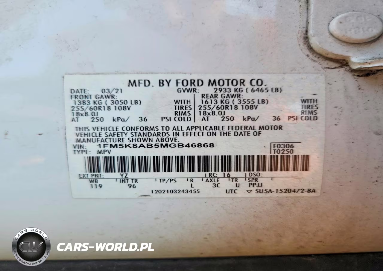 2021 Ford Explorer Police Interceptor VIN:1FM5K8AB5MGB46868 - 13