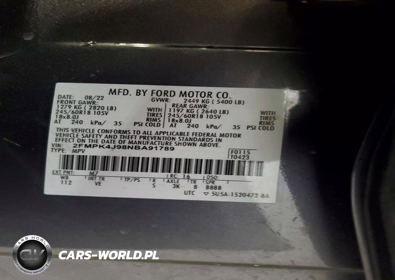 2022 Ford Edge Sel VIN:2FMPK4J98NBA91789 - 13
