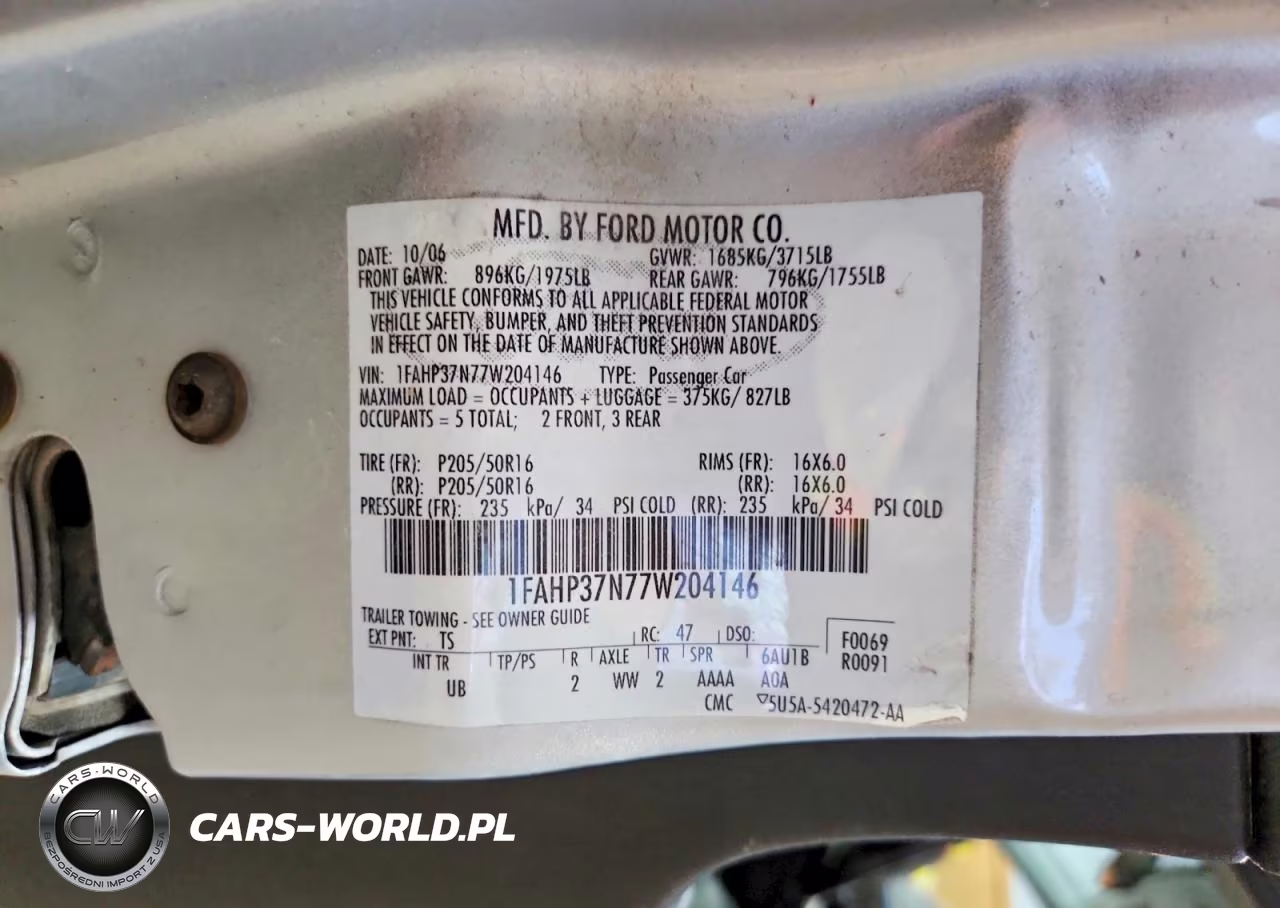 2007 Ford Focus Zx5 VIN:1FAHP37N77W204146 - 12