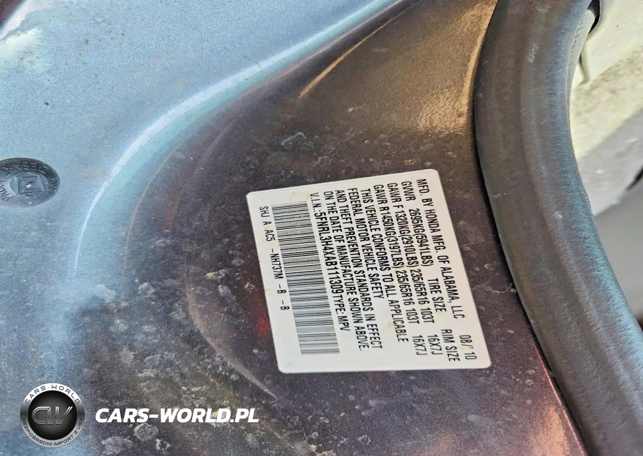 2010 Honda Odyssey Ex VIN:5FNRL3H4XAB111309 - 13
