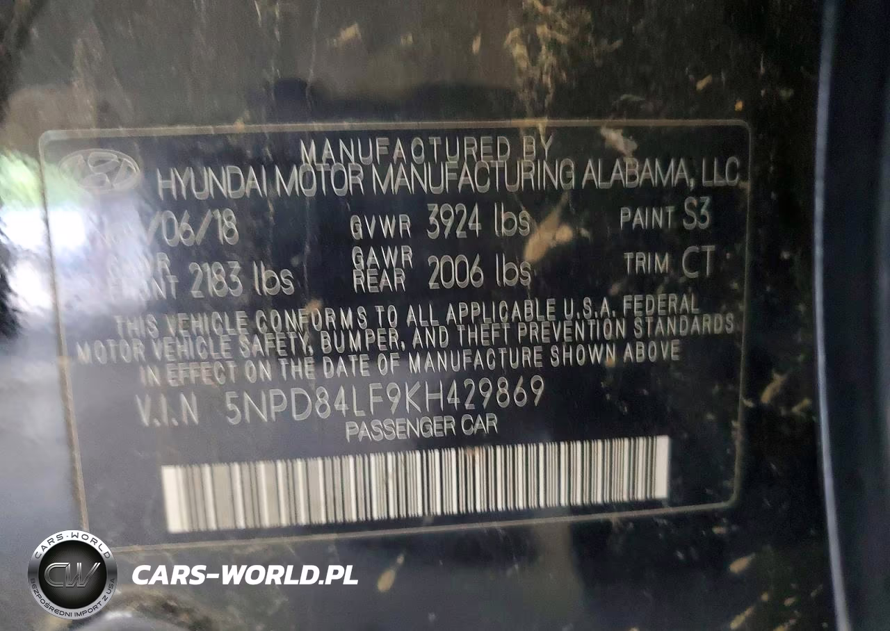2019 Hyundai Elantra Sel VIN:5NPD84LF9KH429869 - 12