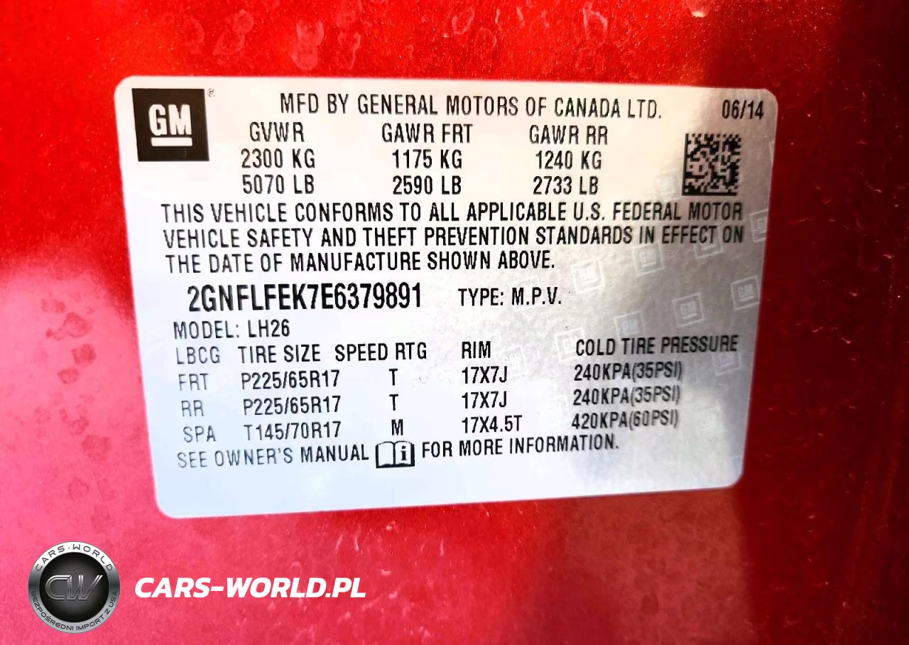 2014 Chevrolet Equinox Lt VIN:2GNFLFEK7E6379891 - 12