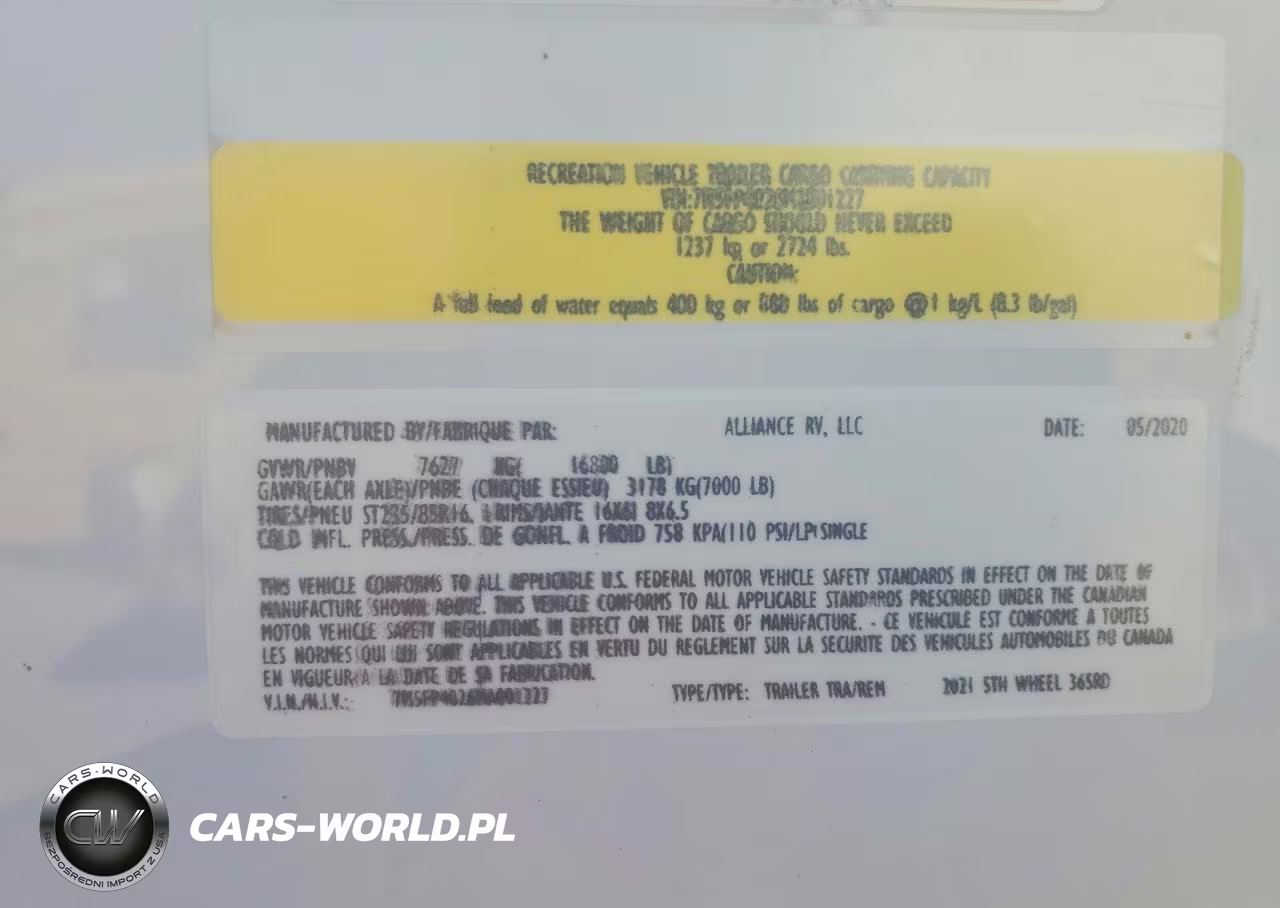 2021 Alliance Paradigm Camper VIN:7M5FP4026MA001227 - 10