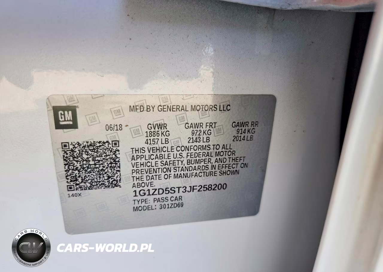 2018 Chevrolet Malibu VIN:1G1ZD5ST3JF258200 - 12