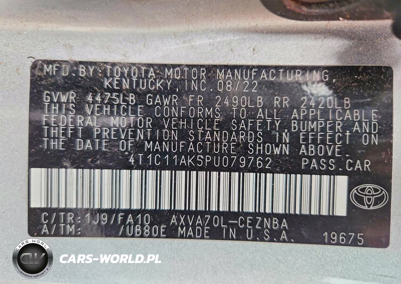 2023 Toyota Camry Le VIN:4T1C11AK5PU079762 - 12