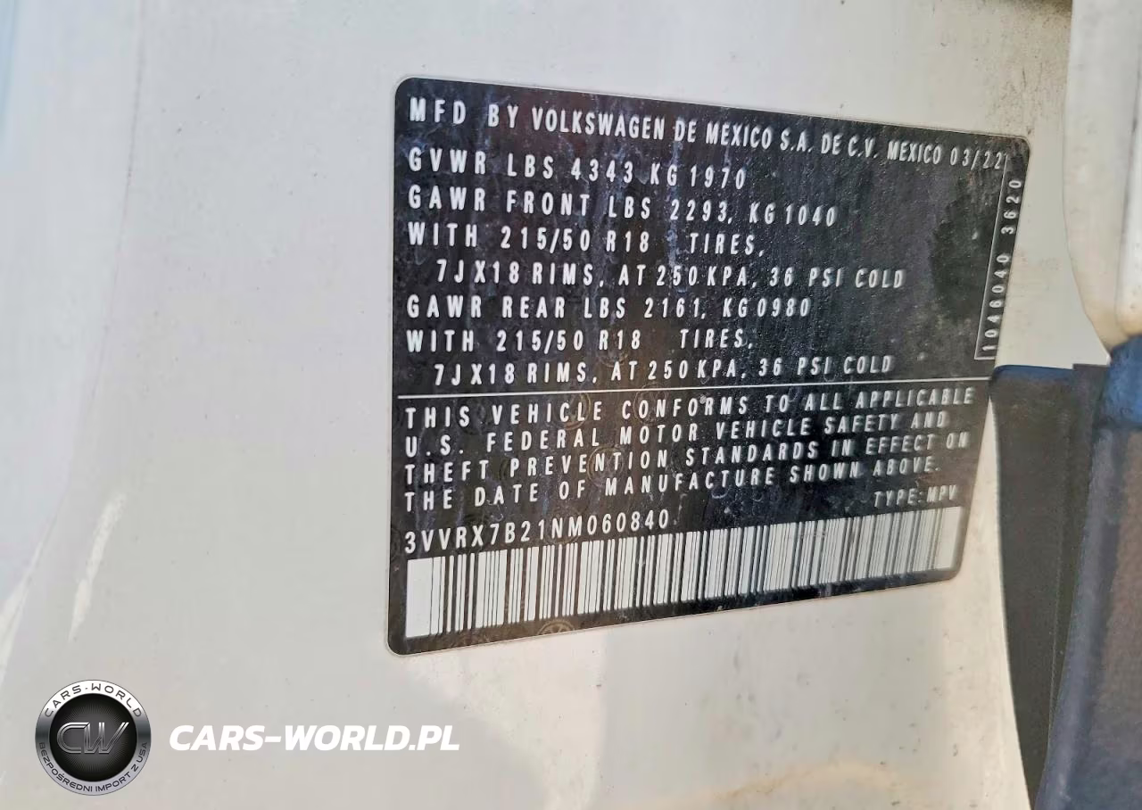2022 Volkswagen Taos Se VIN:3VVRX7B21NM060840 - 13