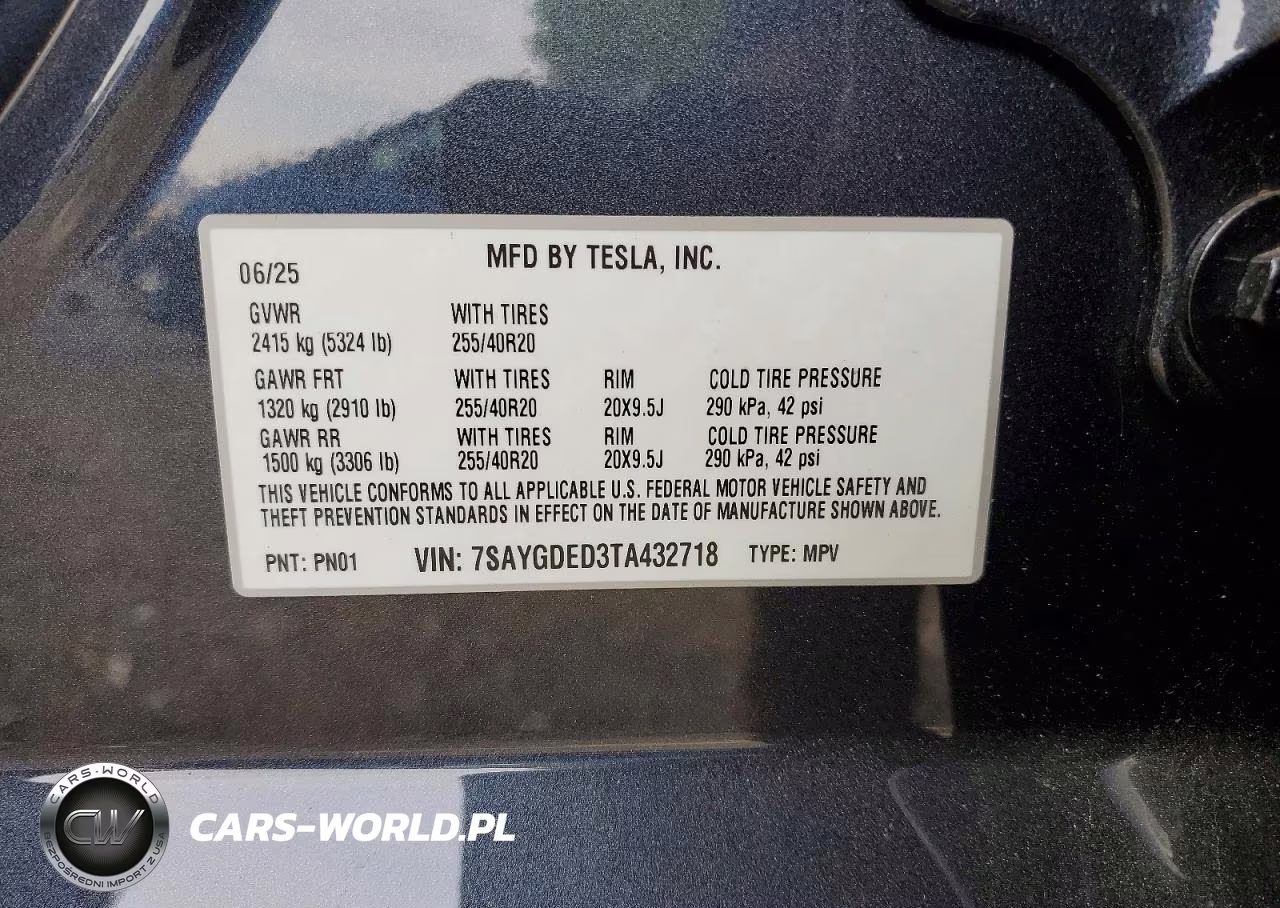 2026 Tesla Model Y VIN:7SAYGDED3TA432718 - 14