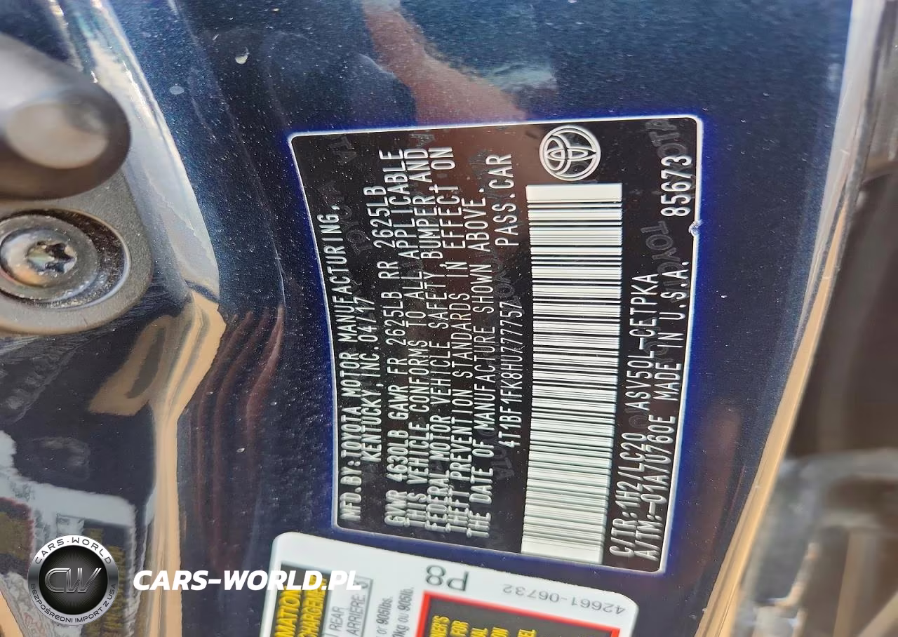 2017 Toyota Camry Xse VIN:4T1BF1FK8HU777757 - 12