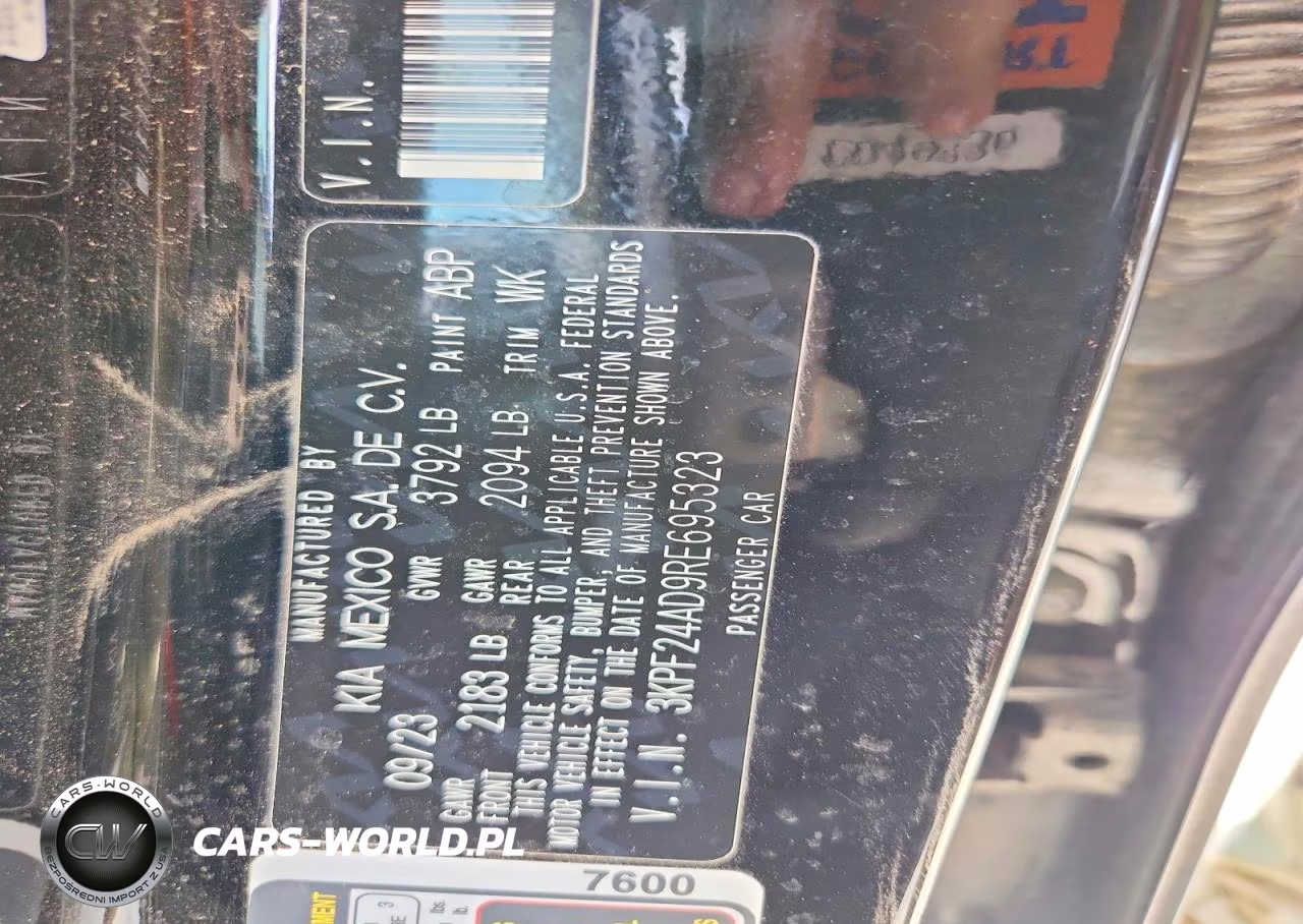 2024 Kia Forte Lx VIN:3KPF24AD9RE695323 - 12