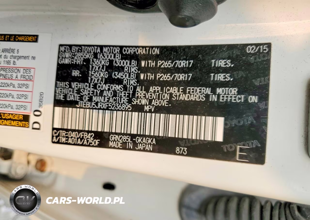 2015 Toyota 4Runner Sr5 VIN:JTEBU5JRXF5236895 - 13