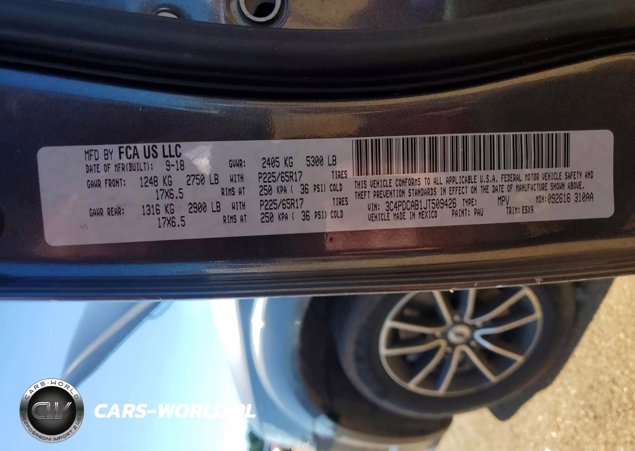 2018 Dodge Journey Se VIN:3C4PDCAB1JT509426 - 13
