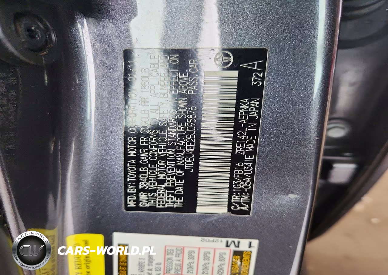 2011 Toyota Corolla Le VIN:JTDBU4EE2BJ095876 - 12