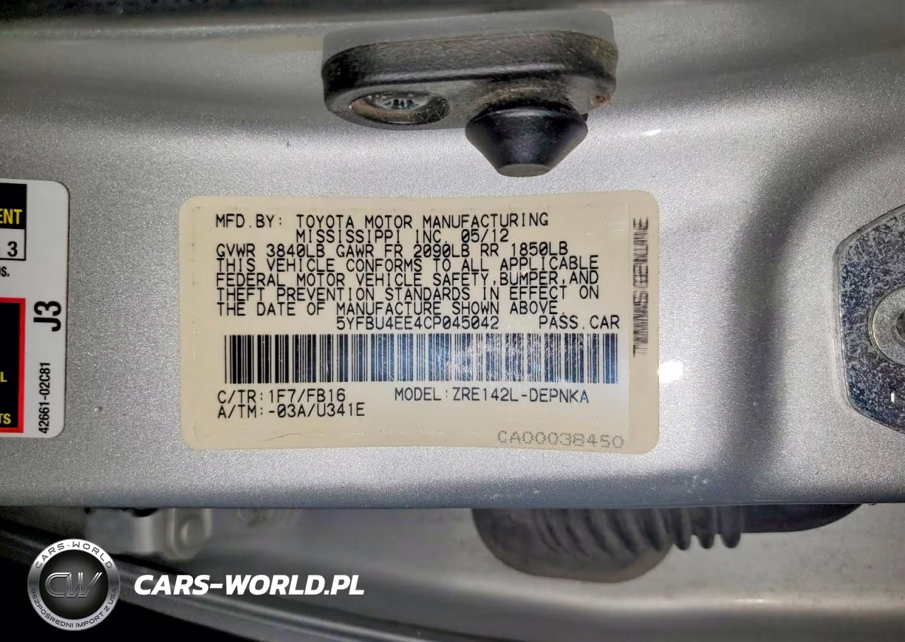 2012 Toyota Corolla Le VIN:5YFBU4EE4CP045042 - 12