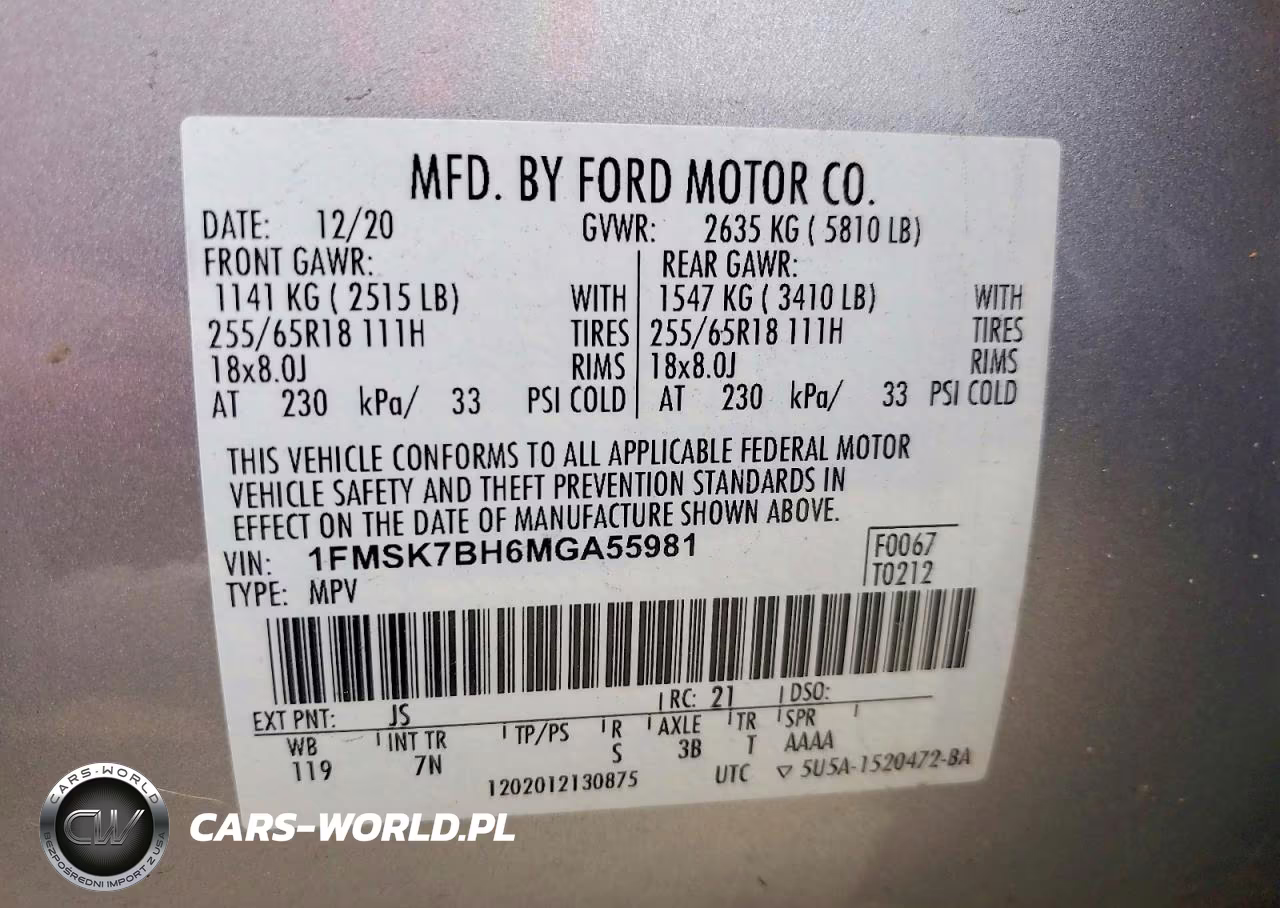 2021 Ford Explorer VIN:1FMSK7BH6MGA55981 - 13