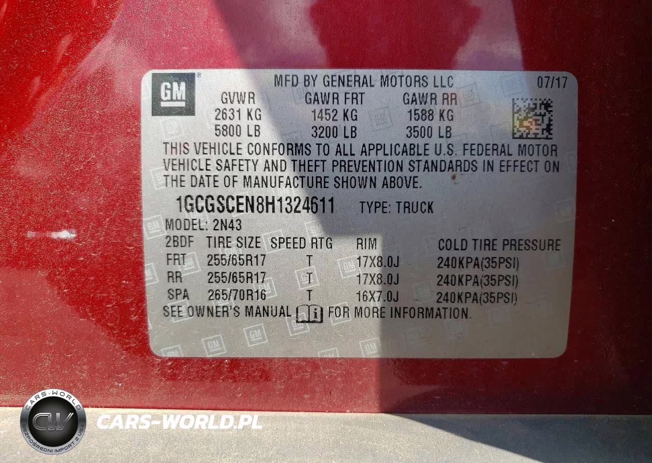2017 Chevrolet Colorado Lt VIN:1GCGSCEN8H1324611 - 12