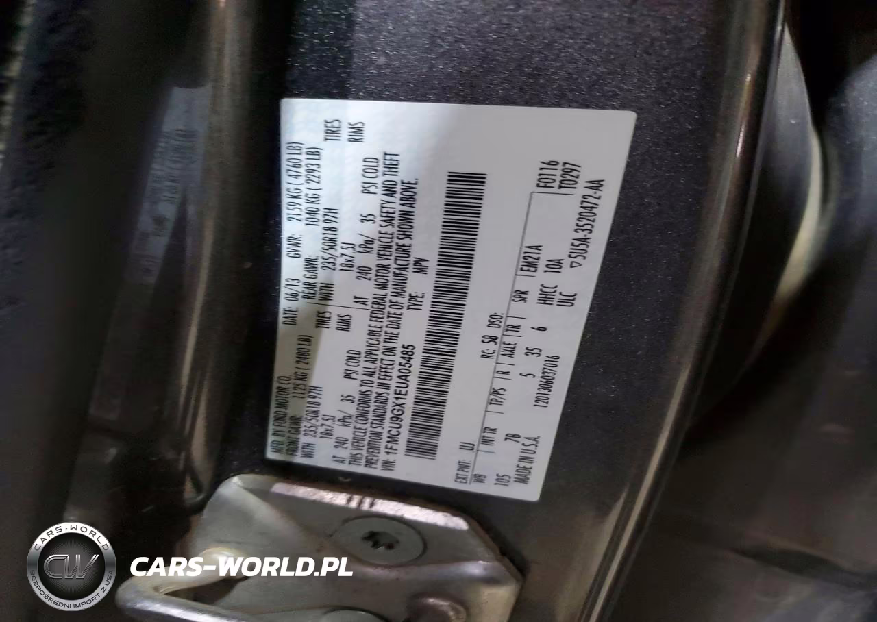 2014 Ford Escape Se VIN:1FMCU9GX1EUA05485 - 13