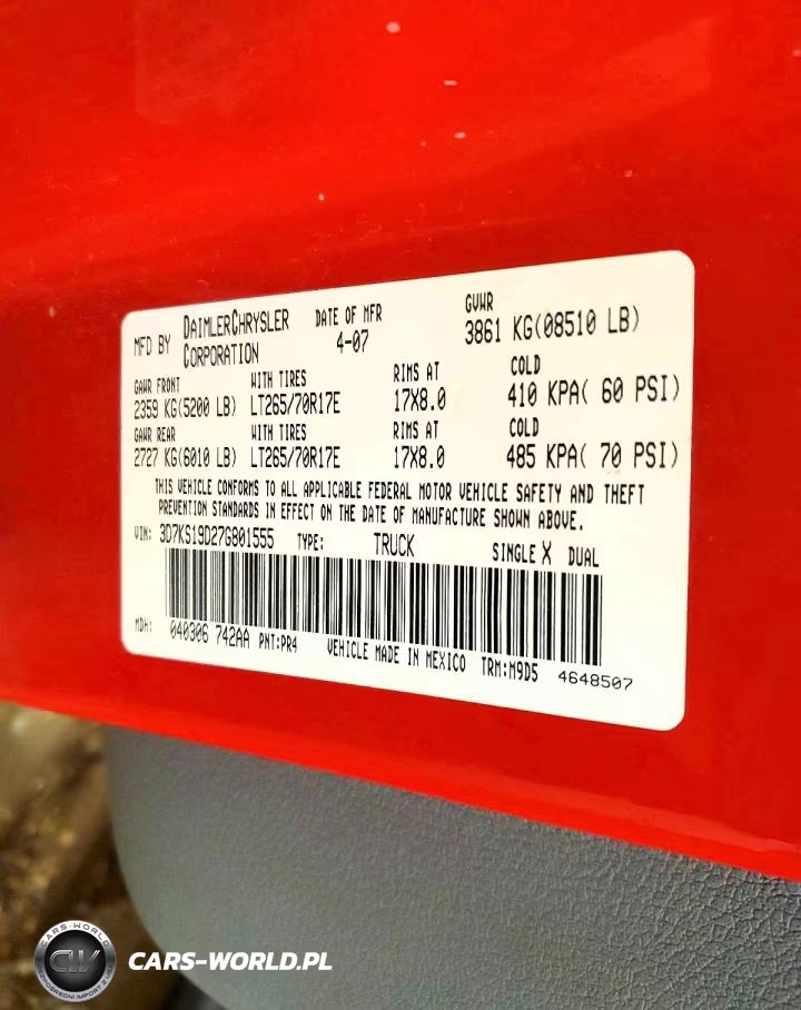 2007 Dodge Ram 1500 VIN:3D7KS19D27G801555 - 12