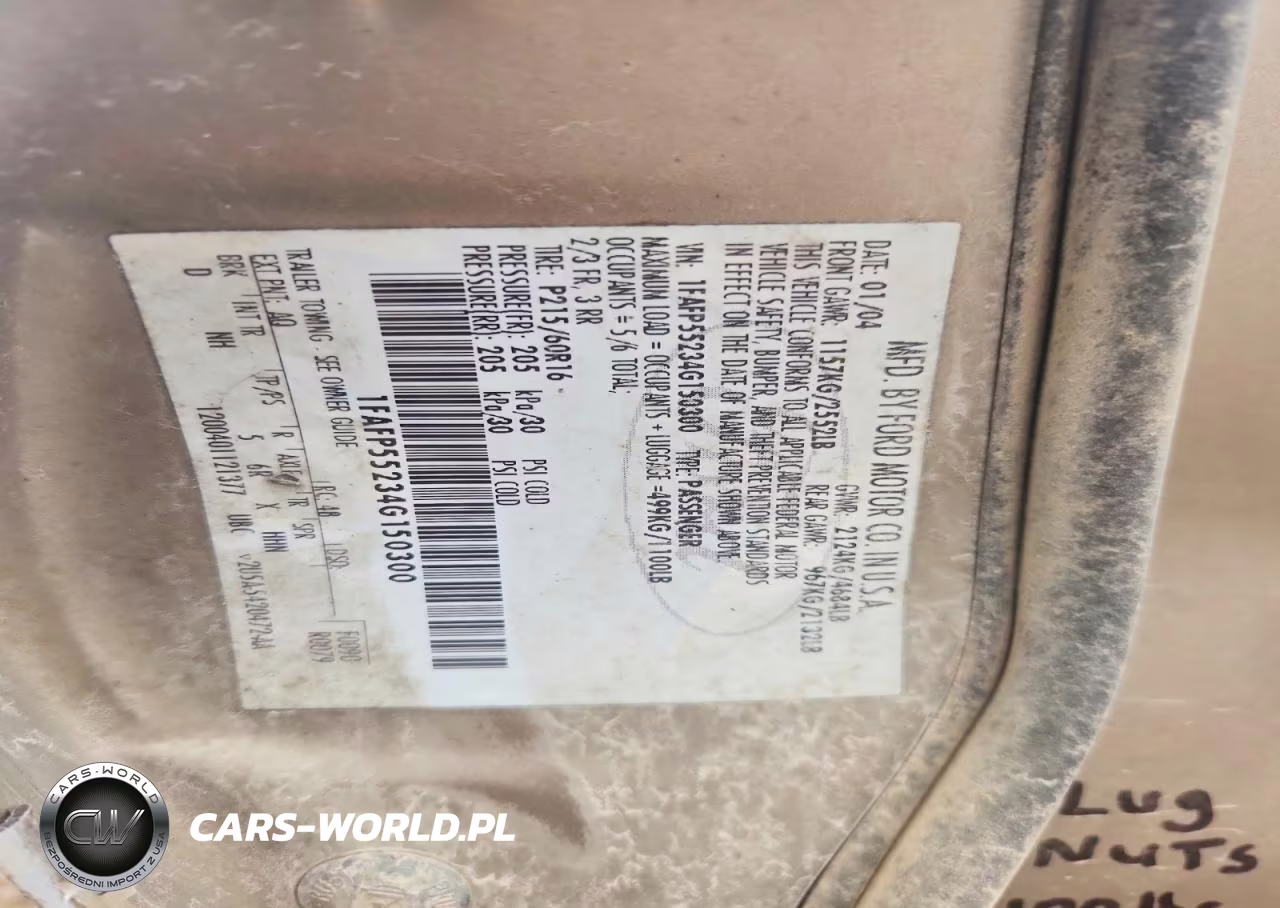 2004 Ford Taurus Ses VIN:1FAFP55234G150300 - 12