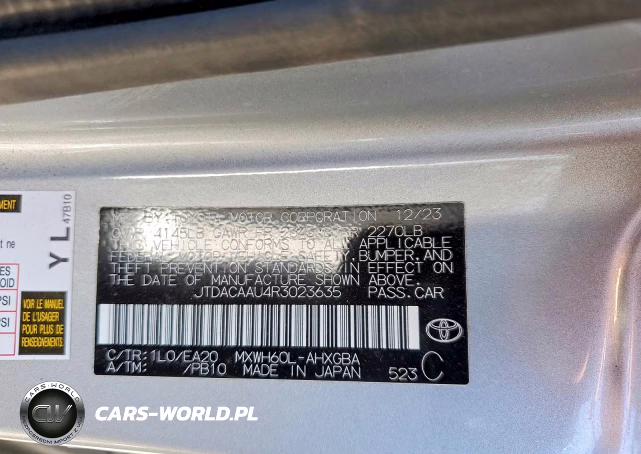 2024 Toyota Prius Xle VIN:JTDACAAU4R3023635 - 12