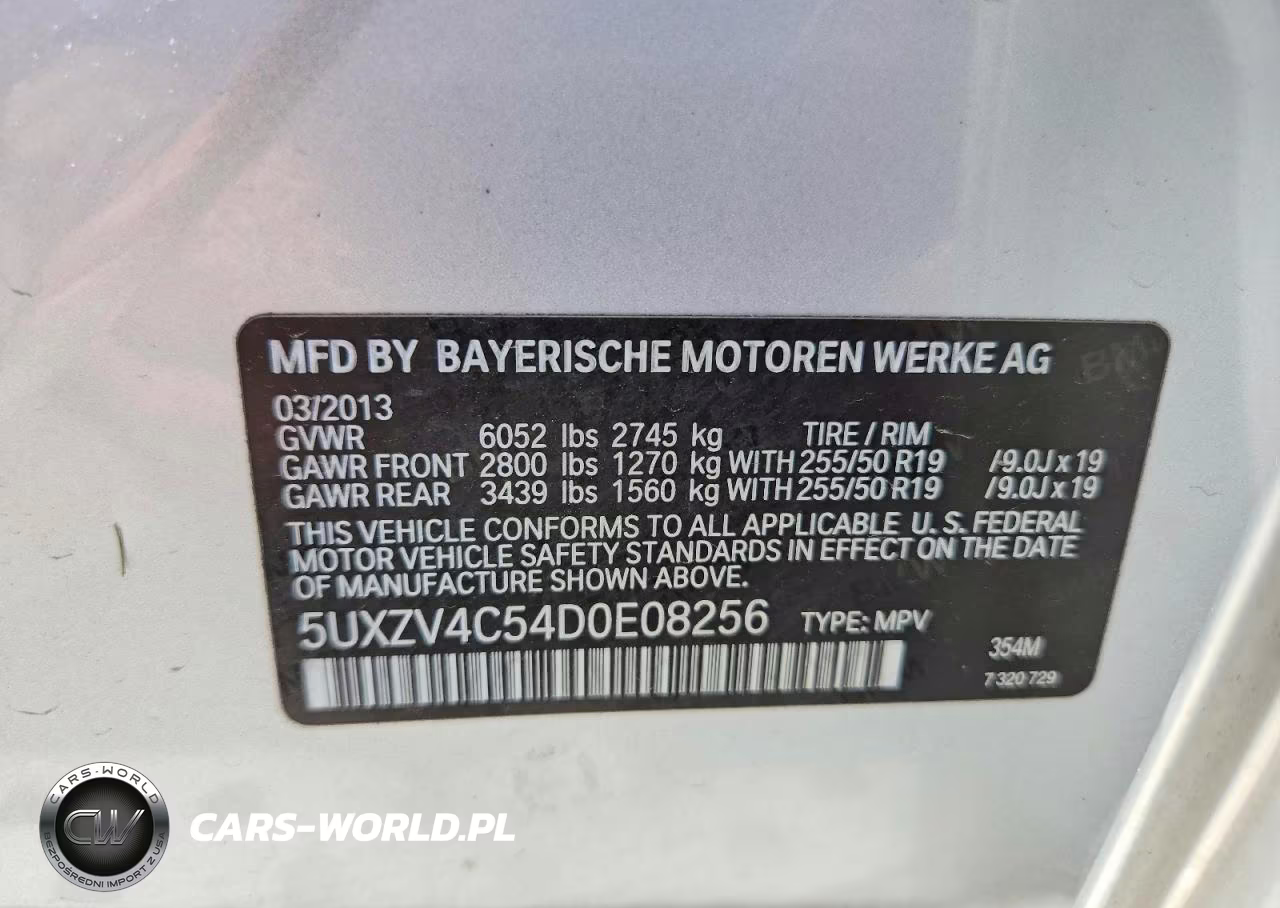 2013 BMW X5 xDrive35I VIN:5UXZV4C54D0E08256 - 13